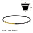 thumbnail image 2 of Unique Bargains A36 V-Belts, A-Section Rubber Drive Belt 36' Mid-Perimeter 2 Pieces, 2 of 3