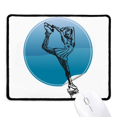 thumbnail image 1 of Winter Sport Female Skating Retro Illustration Mousepad Stitched Edge Mat Rubber Gang Pad, 1 of 2