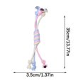 thumbnail image 2 of Pet Cotton Ropes Bite-resistant Teeth Clean Dogs Toy Flexible Bald Head Chewing Toys Washable Molar Bone Shape Pets Knot Ball Tricolor Candy, 2 of 8