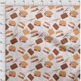 thumbnail image 3 of oneOone Cotton Flex Rust Brown Fabric Food Craft Projects Decor Fabric Printed By The Yard 40 Inch Wide, 3 of 4