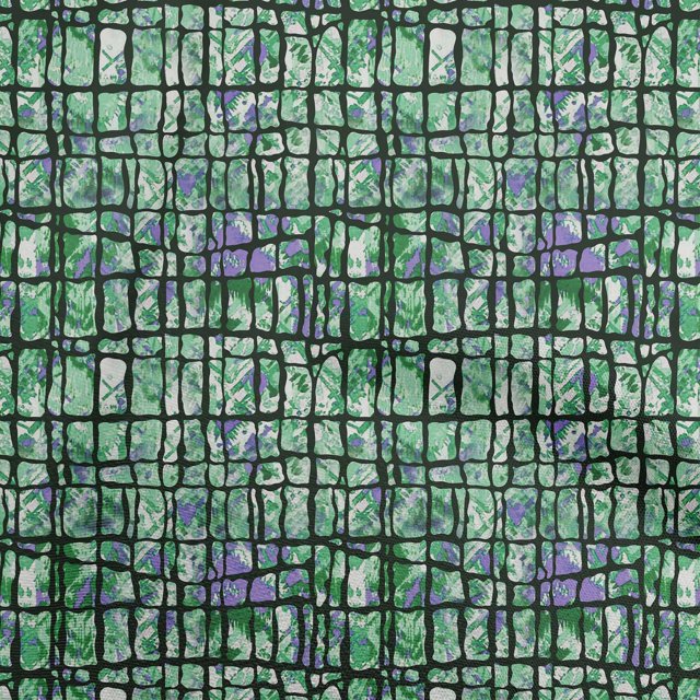 oneOone Tissu en Rayonne Vert Abstrait pour Robe Tissu Imprimé au Mètre 56 Pouces de Large