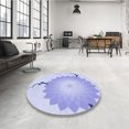 thumbnail image 4 of Ahgly Company Tapis d'Intérieur Lavable en Machine Carré Transitionnel Bleu Ciel, 5 Pieds Carré, 4 of 7