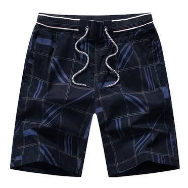 Pisexur Maillots de Bain pour Hommes à Carreaux 9 Pouces Séchage Rapide Shorts de Planche avec Poche à Fermeture Éclair, Shorts de Plage Légers à Cordon Élastique avec Doublure en Maille de Loisirs Maillot de Bain avec Poches Cargo