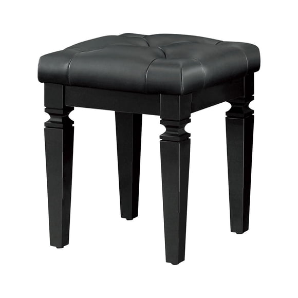 Topline Home Furnishings Black Vanity Stool