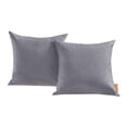 thumbnail image 2 of Modway Convene Ensemble de 2 Coussins Modernes en Tissu pour Mobilier de Patio Extérieur, Gris, 2 of 3
