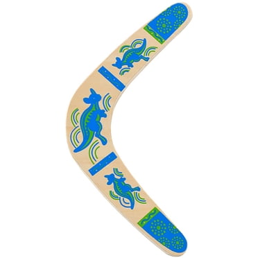 Inborntrait Handmade Boomerang, Australia Style Wooden Boomerang, V-Shaped Returning Boomerang for Ages Above 10 Years Old Kids and Adult- Blue