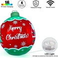 thumbnail image 2 of EGNMCR Christmas Decorations Savings! 1pc Light PVC Christmas Ball, About 24 Inch Large Outdoor Xmas Decorated Merry Christmas Giant Ball With LED Light & Remote For Outdoor Yard & Pool Decorations, 2 of 8