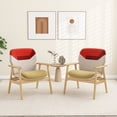 thumbnail image 2 of Gymax Lot de 2 Fauteuils d'Appoint Modernes Rembourrés avec Dossier Spacieux, 2 of 10