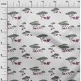 thumbnail image 2 of oneOone Polyester Lycra Fabric Tree & Animals Ikat Print Fabric By The Yard 56 Inch Wide, 2 of 4