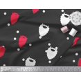 thumbnail image 3 of Soimoi Poly Georgette Fabric Dot & Santa Moustache Christmas Print Fabric by The Yard 42 Inch Wide, 3 of 3