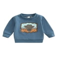 thumbnail image 1 of MesaSe Chemise Garçons Filles Manches Longues Col Ample Hauts Imprimé Taureau Pull Décontracté Fête, 1 of 9