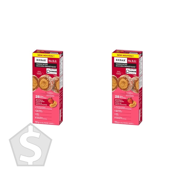 RXBAR Strawberry Peanut Butter Energy Bites - Pack of 2