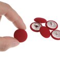 thumbnail image 4 of Unique Bargains 10pcs 28L Fabric Cloth Covered Button 18mm Round Metal Shank Sewing Buttons for Suits Dress Blouses, Red, 4 of 5