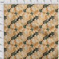 thumbnail image 4 of oneOone Rayon Orange Fabric Leaves & Lemon Craft Projects Decor Fabric Printed By The Yard 56 Inch Wide, 4 of 5