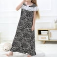 thumbnail image 1 of Vêtements de Nuit & Robes pour Filles Petites & Grandes Filles Robe de Pyjama Longue à Épaules et Col Rond en Dentelle pour un Confort Nocturne Confortable, 1 of 5