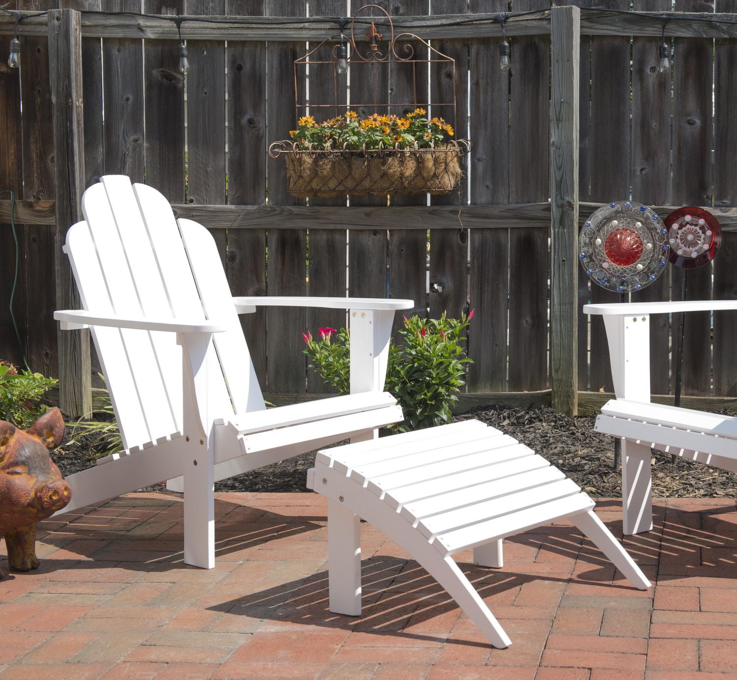 Chaise d'Extérieur Adirondack Blanche