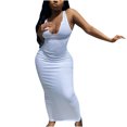thumbnail image 3 of Birdeem Womens Sexy Tank Dress Deep V-Neck Sleeveless Ribbed Party Club Dress, 3 of 9