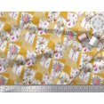thumbnail image 3 of Soimoi Rayon Fabric Leaves & Flower Floral Decor Fabric Printed Yard 56 Inch Wide, 3 of 3