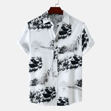 EGNMCR T-Shirts pour Homme Chemise Homme Chemise Imprimée Chemise Hawaïenne à Col Chemise de Plage Décontractée Chemise de Sport Haut/chemise Cadeaux pour Hommes