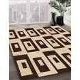 thumbnail image 3 of Ahgly Company Tapis Rond Lavable en Machine Intérieur Transitionnel Pêche Orange Profond, 7 Pieds Rond, 3 of 7