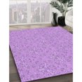 thumbnail image 3 of Ahgly Tapis de Zone Carré Transitionnel Lavable en Machine, 8 Pieds Carré, 3 of 7