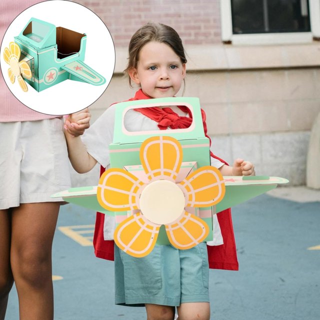Wearable Airplane Cardboard Clothing Easy To Assemble And Lightweight Used For Creative Pretend Games And Parental Interaction