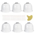 thumbnail image 1 of 6PCS Reusable Garden Plant Cloche Protective Dome, Frost Proof Air Exchange Soil Fixed Durable Transparent 20x23cm, 1 of 8