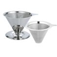 thumbnail image 4 of CNKOO Égouttoir à Café pour Infusion Manuelle Réutilisable Filtre à Café pour Infusion Manuelle Cafetière pour Infusion Manuelle Infusion à une Tasse Filtre Cône en Acier Inoxydable, 4 of 9