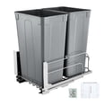thumbnail image 1 of VEVOR Double Pullout Waste Container Kitchen Trash Can with Soft Close Grey 50QTx2, 1 of 9
