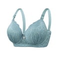 thumbnail image 3 of Birdeem Womens Solid Color Steel Ring Oversized Gathering Underwear Daily Bra, 3 of 4
