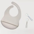 thumbnail image 3 of Kushies - SiliBib - Silicone Bib - Spot Sand, 3 of 4