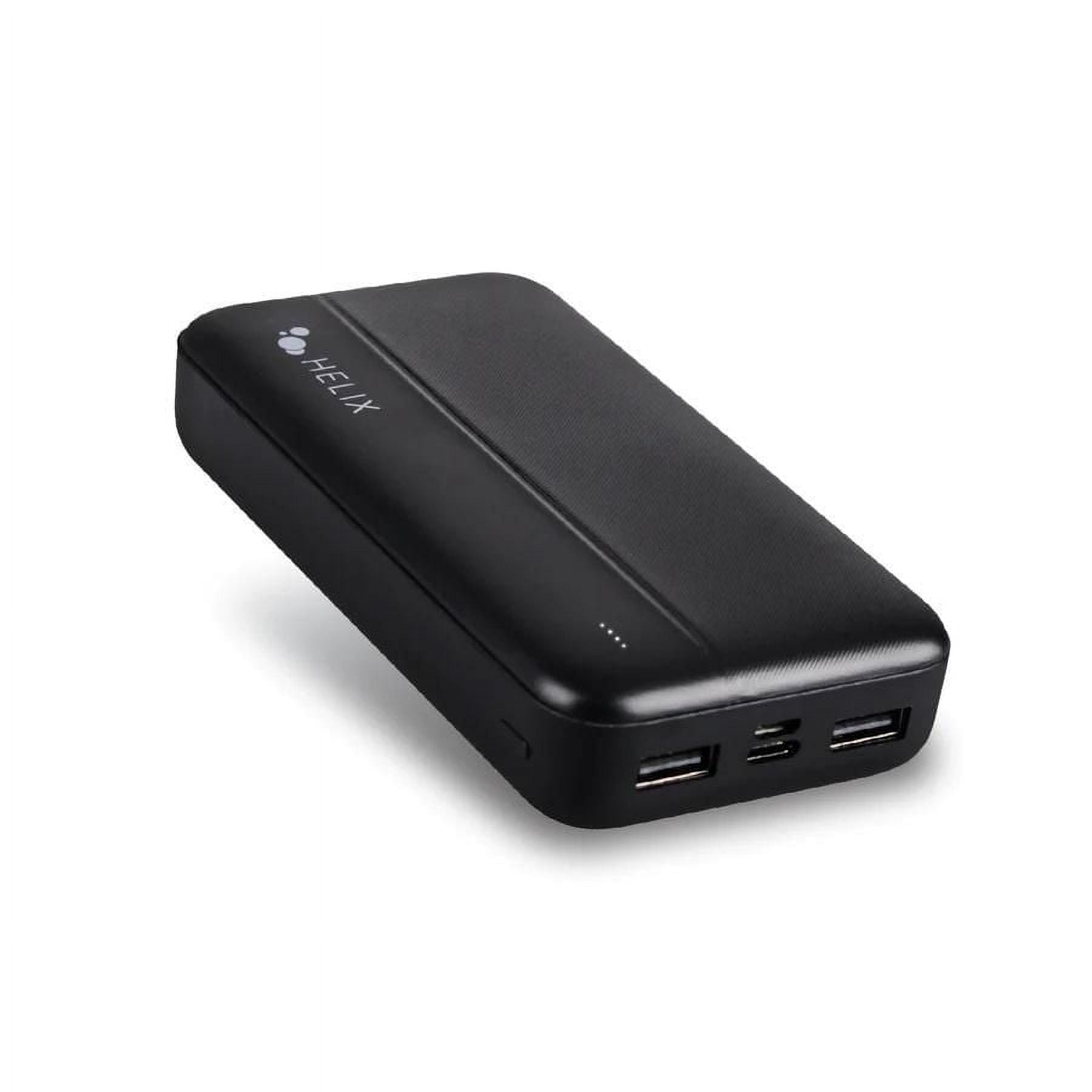 Emerge Helix TurboVolt+ 16,000mAh Power Bank with Dual USB A Ports and One USB-C, Black