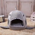 thumbnail image 4 of Comfortable Cave Design Kennel Shark Shape Cat Dog Pet Soft Nest for Daily Life, 4 of 10