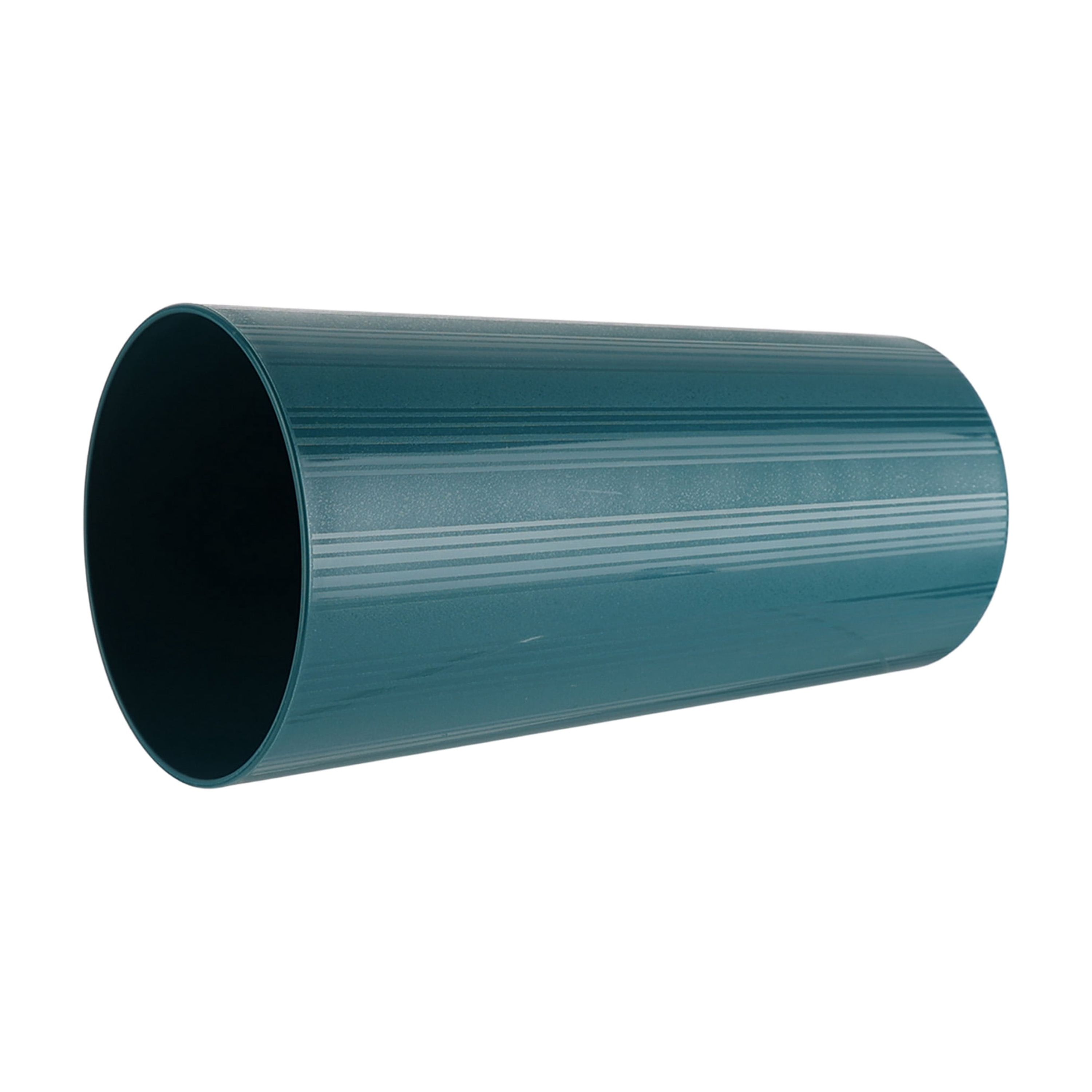 Gobelet rond en plastique vert Mainstays, avec motif à rayures gravées, 769 ml.