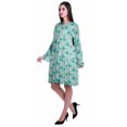 thumbnail image 3 of Moomaya Robe d'Été Fluide à Manches Longues Imprimée pour Femmes, Longueur Genou, Évasée, 3 of 6