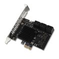 thumbnail image 1 of PCI-E to SATA Extender Splitter High Speed PCI-Express Expansion Card Desktop Computer Accessory, SA3106J, 6 ports, 1 of 1