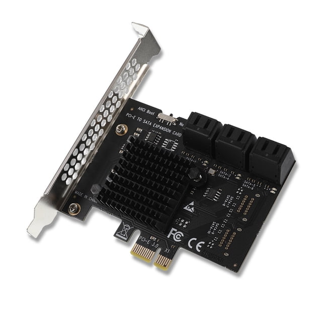 PCI-E to SATA Extender Splitter High Speed PCI-Express Expansion Card Desktop Computer Accessory, SA3106J, 6 ports