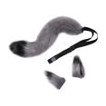 thumbnail image 1 of Ensemble de Cosplay Queue pour Chat Flexible Montre Pas de Loup avec et Artisanat et Fin Authentique Grand Application pour Spectacles de Performance et Gris, 1 of 6
