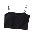 thumbnail image 1 of Timegard Womens Tank Tops with Built in Bras Cropped Spaghetti Strap Sleeveless Comfy Camis Basic Tee, 1 of 5