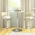 thumbnail image 2 of HOMCOM Table de Bar Ronde, Housse en Similicuir pour Table Bistro à Hauteur Réglable, 2 of 10