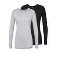 thumbnail image 1 of Adar Underscrubs for Women Multi Color 2 Pack - Long Sleeve Underscrub Comfort Tee, 1 of 7