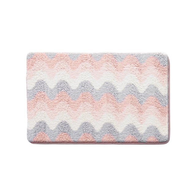 JilgTeok 2 Packs Non Slip Absorbent Bathroom Rug Mat Soft Polyester Carpet for Bedroom Entrance Floor Machine Washable 23.6x15.7in