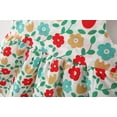thumbnail image 4 of LUOGENLI Robe Bébé Filles Vêtements Enfants Été Tout-Petit Floral Froncé Sans Manches Robes Robe Filles Robe pour Filles Longueur Genou Rouge 2-3 Ans, 4 of 9
