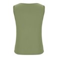 thumbnail image 4 of Timegard Camisoles pour Femmes Col en V Froncé devant Croisé Confortable Chic Décontracté Sans Manches Chemises Haut Blouse, 4 of 5