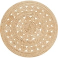 thumbnail image 2 of Handmade Braided Natural Pure Jute Tikki Round Rugs Size 2 x 2 Feet Round, 2 of 3