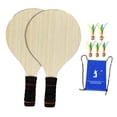 thumbnail image 4 of jinwen 2 Pieces Kids Badminton Paddle Set Pickleball Physical Exercise Toys Badminton Racket Shuttlecock Paddle Set for Beach Family 5 Large Balls, 4 of 9