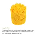 thumbnail image 3 of Uxcell 3.14 inch Wide 10 Yard Lace Ribbon Floral Pattern Yellow Embroidered Lace Trim for Sewing Making, Gift Wrapping, 3 of 5