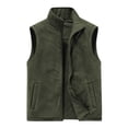 thumbnail image 1 of Birdeem Mens Thin Workwear Solid Color Stand Collar Sleeveless Jacket Tank Tops, 1 of 4