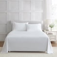 thumbnail image 1 of Martha Stewart Everyday Pima Cotton 600 Thread Count White Sheet Set, Double, 1 of 6