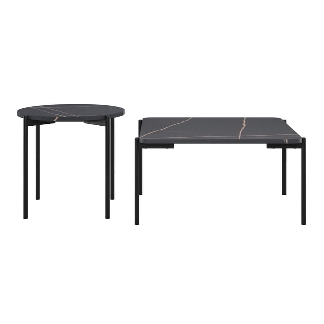 Ensemble de tables basses et d'appoint d'intérieur CorLiving Arlo avec finition marbrée